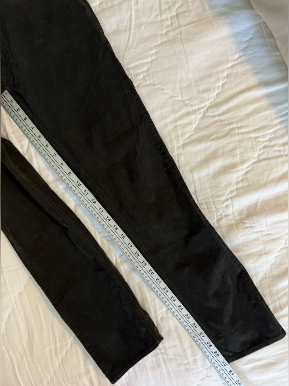 RVCA Daggers Fit Corduroy Pants Mens 29 Washed Black Stretch Straight Leg